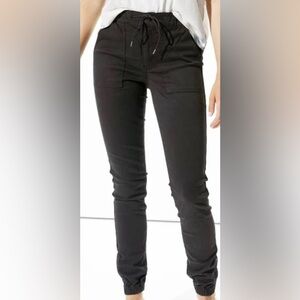 American Eagle Super Stretch Black Elastic Waist Zippered Cuffs Joggers Sz 10